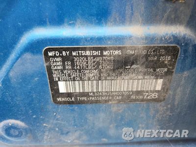 Zdjęcie 12 z 12 samochodu: 2017 MITSUBISHI MIRAGE ES VIN:ML32A3HJ5HH007059 - miniatura