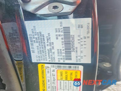 Zdjęcie 12 z 12 samochodu: 2017 FORD FUSION SE VIN:3FA6P0H9XHR266832 - miniatura