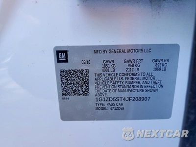 Zdjęcie 12 z 12 samochodu: 2018 CHEVROLET MALIBU LT VIN:1G1ZD5ST4JF208907 - miniatura