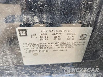 Zdjęcie 12 z 12 samochodu: 2015 CHEVROLET SONIC LT VIN:1G1JC5SH7F4166148 - miniatura