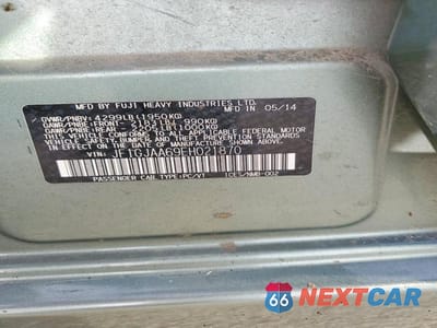 Zdjęcie 12 z 12 samochodu: 2014 SUBARU IMPREZA VIN:JF1GJAA69EH021870 - miniatura