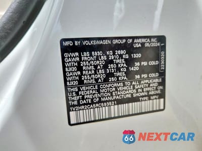 Zdjęcie 13 z 13 samochodu: 2024 VOLKSWAGEN ATLAS SE VIN:1V2HR2CA5RC593521 - miniatura