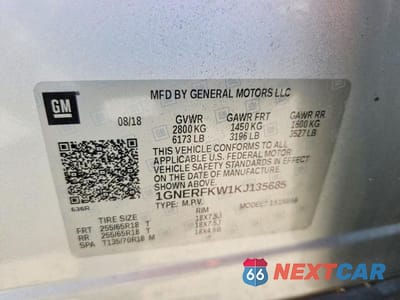 Zdjęcie 13 z 13 samochodu: 2019 CHEVROLET TRAVERSE LS VIN:1GNERFKW1KJ135685 - miniatura