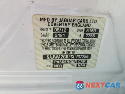 Zdjęcie 12 z 12 samochodu: 2012 JAGUAR XJL VIN:SAJWA2GB2CLV37256 - miniatura