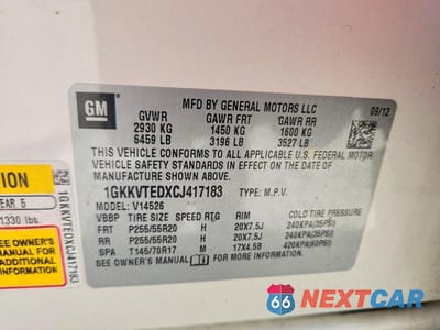Zdjęcie 13 z 13 samochodu: 2012 GMC ACADIA DENALI VIN:1GKKVTEDXCJ417183 - miniatura
