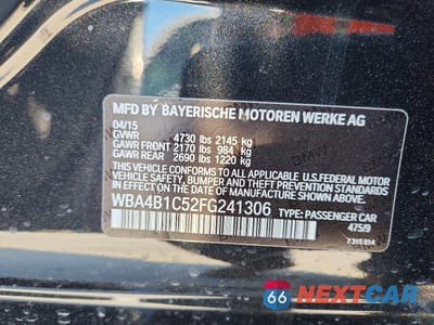 Zdjęcie 12 z 12 samochodu: 2015 BMW 435 I GRAN COUPE VIN:WBA4B1C52FG241306 - miniatura
