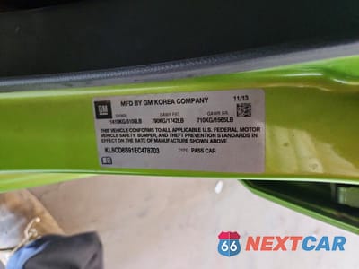 Zdjęcie 12 z 12 samochodu: 2014 CHEVROLET SPARK 1LT VIN:KL8CD6S91EC478703 - miniatura