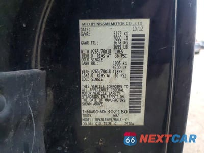 Zdjęcie 12 z 12 samochodu: 2013 NISSAN TITAN S VIN:1N6BA0CH6DN302180 - miniatura