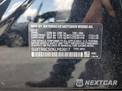 Zdjęcie 13 z 13 samochodu: 2019 BMW X3 XDRIVE30I VIN:5UXTR9C50KLP83917 - miniatura
