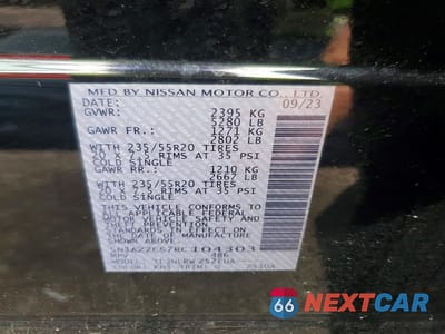 Zdjęcie 13 z 13 samochodu: 2024 NISSAN MURANO SL VIN:5N1AZ2CS7RC104303 - miniatura