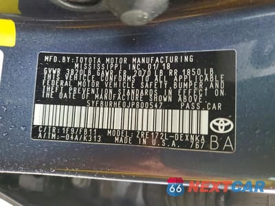 Zdjęcie 13 z 13 samochodu: 2018 TOYOTA COROLLA LE VIN:5YFBURHE0JP800547 - miniatura