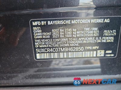 Zdjęcie 14 z 14 samochodu: 2021 BMW X5 SDRIVE 40I VIN:5UXCR4C07M9H62850 - miniatura