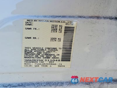 Zdjęcie 13 z 13 samochodu: 2016 NISSAN LEAF S VIN:1N4AZ0CP1GC311048 - miniatura