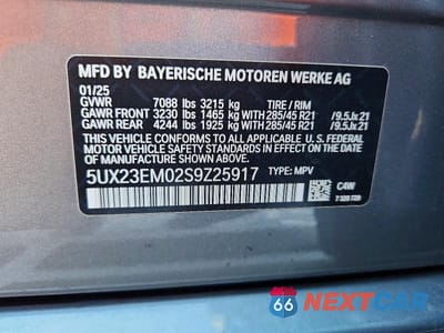 Zdjęcie 13 z 13 samochodu: 2025 BMW X7 XDRIVE40I VIN:5UX23EM02S9Z25917 - miniatura