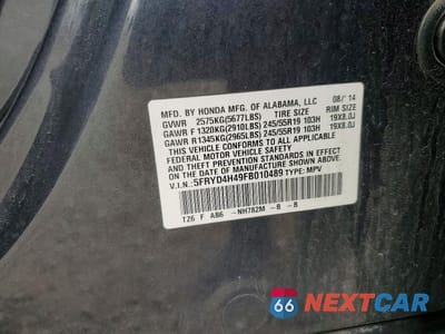 Zdjęcie 13 z 13 samochodu: 2015 ACURA MDX TECHNOLOGY VIN:5FRYD4H49FB010489 - miniatura