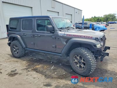 Czwarte zdjęcie samochodu z boku: 2021 JEEP WRANGLER UNLIMITED RUBICON VIN:1C4JJXFM4MW581686 - miniatura