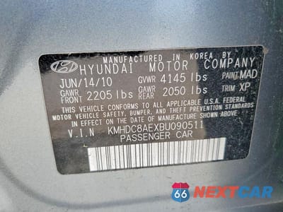 Zdjęcie 12 z 12 samochodu: 2011 HYUNDAI ELANTRA TOURING SE VIN:KMHDC8AEXBU090511 - miniatura