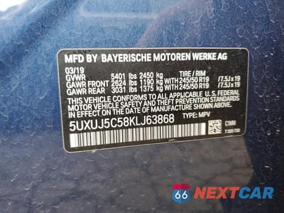 Zdjęcie 13 z 13 samochodu: 2019 BMW X4 M40I VIN:5UXUJ5C58KLJ63868 - miniatura
