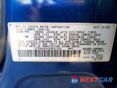 Zdjęcie 13 z 13 samochodu: 2002 TOYOTA RAV4 BASE VIN:JTEGH20V226001323 - miniatura