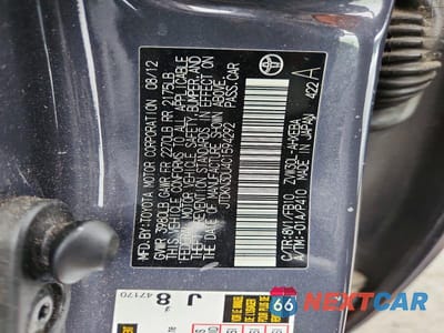Zdjęcie 12 z 12 samochodu: 2012 TOYOTA PRIUS TWO VIN:JTDKN3DU4C1594292 - miniatura