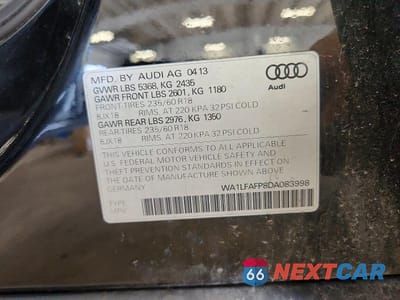 Zdjęcie 13 z 13 samochodu: 2013 AUDI Q5 VIN:WA1LFAFP8DA083998 - miniatura