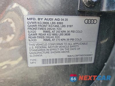 Zdjęcie 13 z 13 samochodu: 2025 AUDI Q7 PREMIUM PLUS VIN:WA1LCBF7XSD030861 - miniatura
