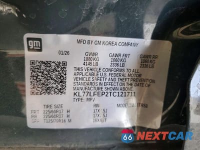 Zdjęcie 13 z 13 samochodu: 2026 CHEVROLET TRAX LS VIN:KL77LFEP2TC121711 - miniatura