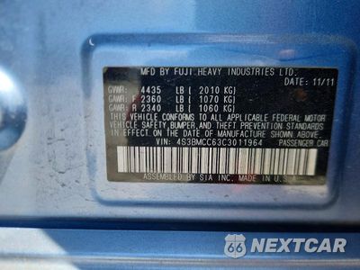 Zdjęcie 12 z 12 samochodu: 2012 SUBARU LEGACY 2.5I PREMIUM VIN:4S3BMCC63C3011964 - miniatura