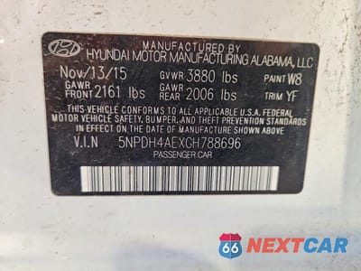 Zdjęcie 12 z 12 samochodu: 2016 HYUNDAI ELANTRA SE VIN:5NPDH4AEXGH788696 - miniatura