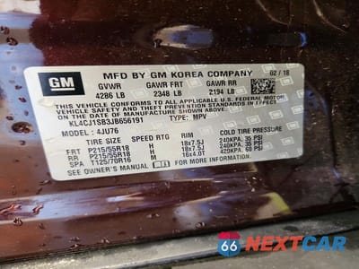 Zdjęcie 13 z 13 samochodu: 2018 BUICK ENCORE SPORT TOURING VIN:KL4CJ1SB3JB656191 - miniatura