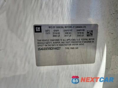 Zdjęcie 13 z 13 samochodu: 2012 BUICK REGAL PREMIUM VIN:2G4GS5EV0C9144227 - miniatura