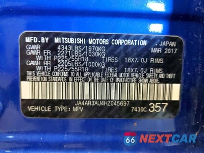Zdjęcie 13 z 13 samochodu: 2017 MITSUBISHI OUTLANDER SPORT ES VIN:JA4AR3AU4HZ045697 - miniatura