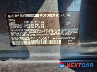 Zdjęcie 12 z 12 samochodu: 2015 BMW 328 XI VIN:WBA3B3C54FF545587 - miniatura