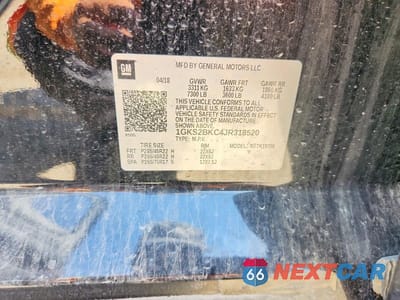 Zdjęcie 13 z 13 samochodu: 2018 GMC YUKON SLT VIN:1GKS2BKC4JR318520 - miniatura