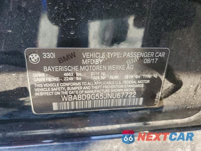 Zdjęcie 13 z 13 samochodu: 2018 BMW 330 XI VIN:WBA8D9G55JNU67722 - miniatura