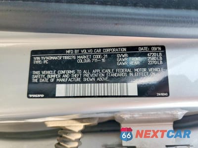 Zdjęcie 13 z 13 samochodu: 2015 VOLVO S80 PREMIER VIN:YV140MAK5F1188276 - miniatura