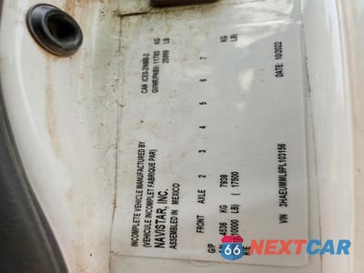 Zdjęcie 10 z 10 samochodu: 2023 INTERNATIONAL MV607 BOX TRUCK VIN:3HAEUMML9PL103156 - miniatura