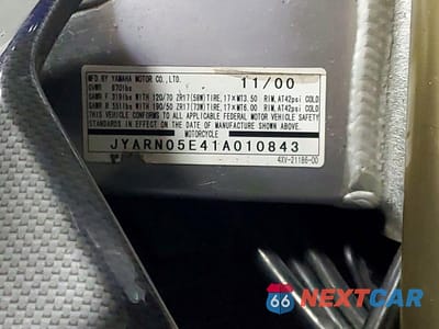 Zdjęcie 10 z 10 samochodu: 2001 YAMAHA YZFR1 VIN:JYARN05E41A010843 - miniatura