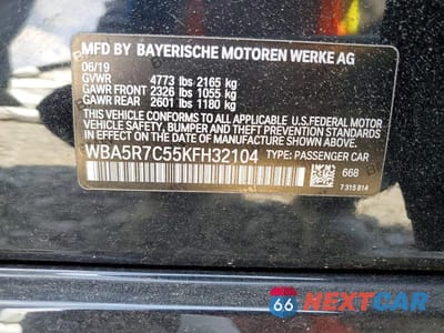 Zdjęcie 12 z 12 samochodu: 2019 BMW 330XI VIN:WBA5R7C55KFH32104 - miniatura