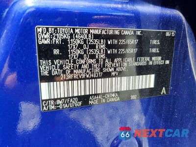 Zdjęcie 13 z 13 samochodu: 2015 TOYOTA RAV4 XLE VIN:2T3RFREV9FW348317 - miniatura