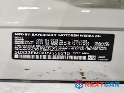 Zdjęcie 13 z 13 samochodu: 2024 BMW X7 XDRIVE40I VIN:5UX23EM0XR9S58315 - miniatura