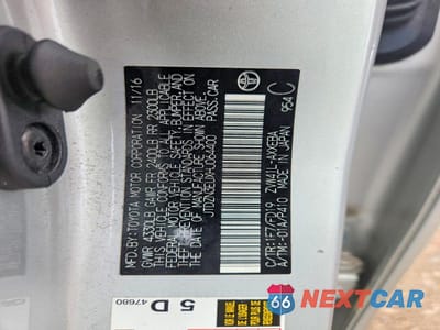 Zdjęcie 12 z 12 samochodu: 2017 TOYOTA PRIUS V TWO VIN:JTDZN3EUXHJ064400 - miniatura