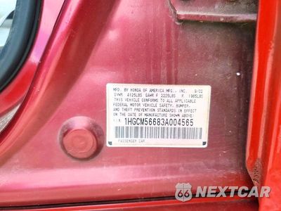 Zdjęcie 13 z 13 samochodu: 2003 HONDA ACCORD EX VIN:1HGCM56683A004565 - miniatura