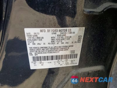 Zdjęcie 13 z 13 samochodu: 2013 FORD EDGE SE VIN:2FMDK3GC7DBC93117 - miniatura