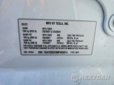 Zdjęcie 13 z 13 samochodu: 2022 TESLA MODEL Y VIN:7SAYGDEF8NF565014 - miniatura