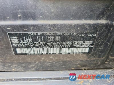 Zdjęcie 13 z 13 samochodu: 2019 SUBARU LEGACY 2.5I PREMIUM VIN:4S3BNAF61K3004197 - miniatura