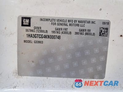 Zdjęcie 12 z 12 samochodu: 2019 CHEVROLET EXPRESS BOX TRUCK VIN:1HA3GTCG4KN000748 - miniatura