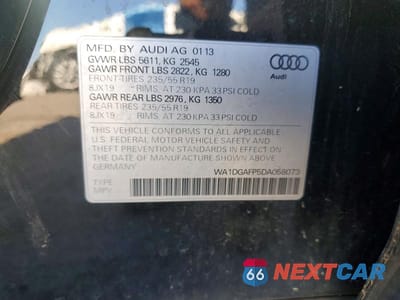 Zdjęcie 13 z 13 samochodu: 2013 AUDI Q5 PREMIUM PLUS VIN:WA1DGAFP5DA058073 - miniatura