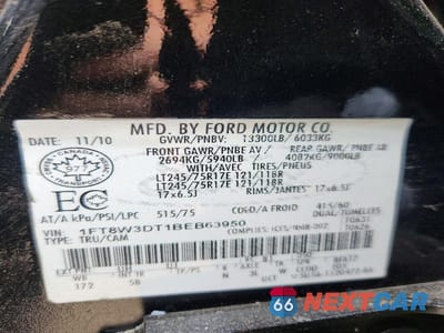 Zdjęcie 12 z 12 samochodu: 2011 FORD F350 SUPER DUTY VIN:1FT8W3DT1BEB63950 - miniatura