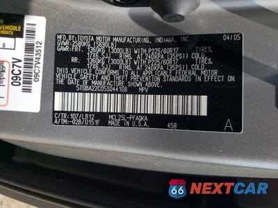 Zdjęcie 13 z 13 samochodu: 2005 TOYOTA SIENNA XLE LIMITED 7 PASSENGER VIN:5TDBA22C05S044108 - miniatura